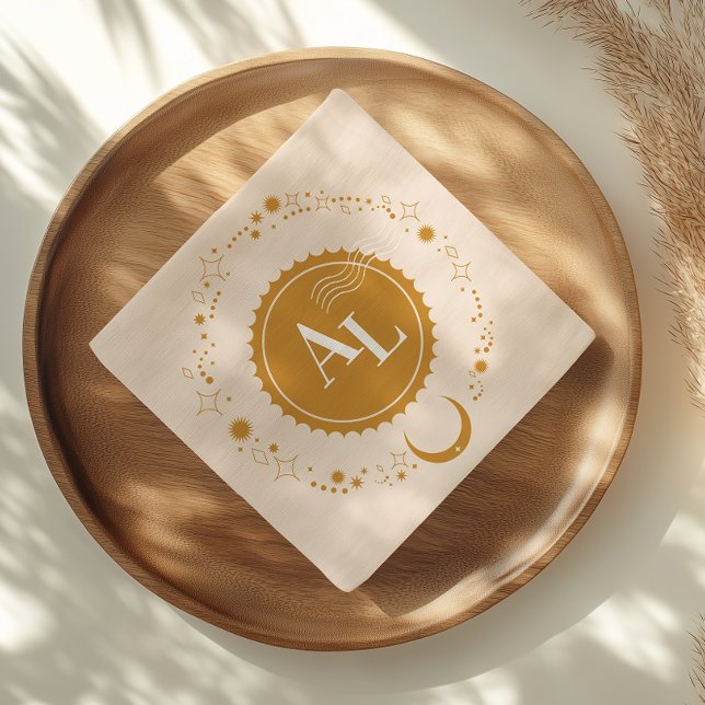 Boarding Pass Cosmic Wedding Destination Napkins (Creator Uploaded)