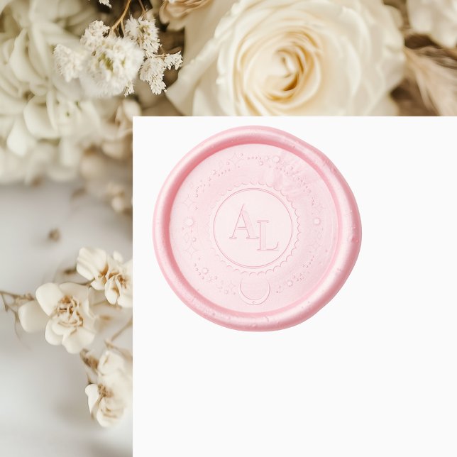 Boarding Pass Cosmic Wedding Destination Wax Seal Sticker (Creator Uploaded)