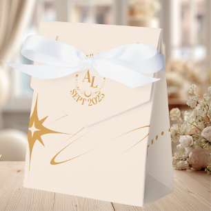 Boarding Pass Cosmic Wedding Favor Boxes