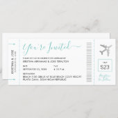 Boarding Pass Destination Wedding Invitation (Front/Back)