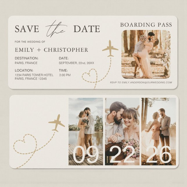 Boarding Pass Destination Wedding Plane Ticket (Creator Uploaded)