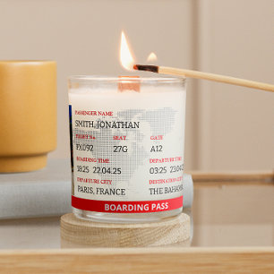 Boarding Pass Fake Airline Ticket Flight Gift Scented Candle