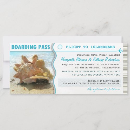 boarding pass flight tickets wedding invitations
