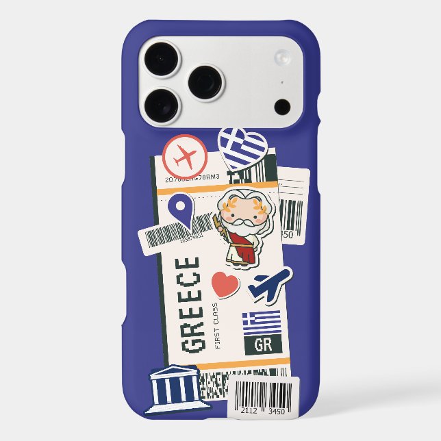 BOARDING PASS GREECE  iPhone CASE (Back)