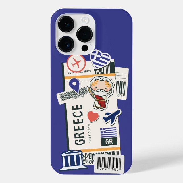 BOARDING PASS GREECE  iPhone CASE (Back)