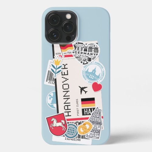 BOARDING PASS HANNOVER GERMANY iPhone CASE
