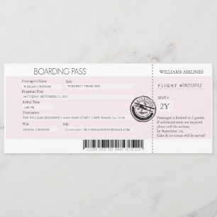 Boarding Pass Invitation