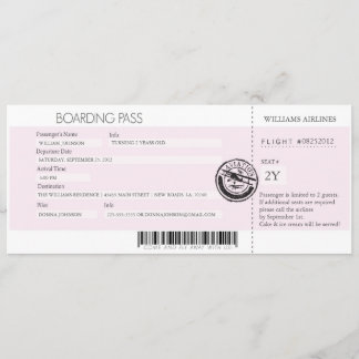Boarding Pass Invitation