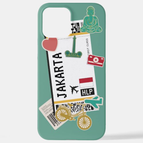 BOARDING PASS JAKARTA INDONESIA iPhone 12 PRO MAX CASE