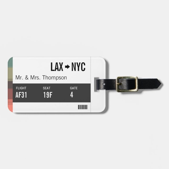 Boarding Pass Luggage Tag (Front Horizontal)