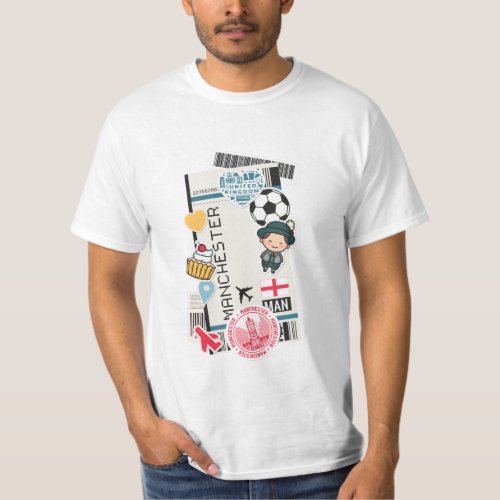 BOARDING PASS MANCHESTER ENGLAND T_Shirt