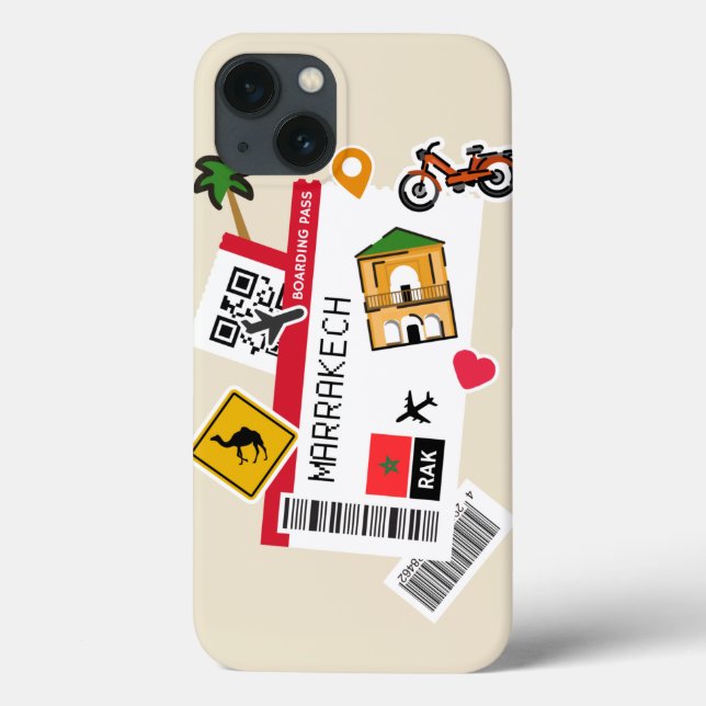 boarding pass Marrakech city  Case-Mate iPhone Case (Back)