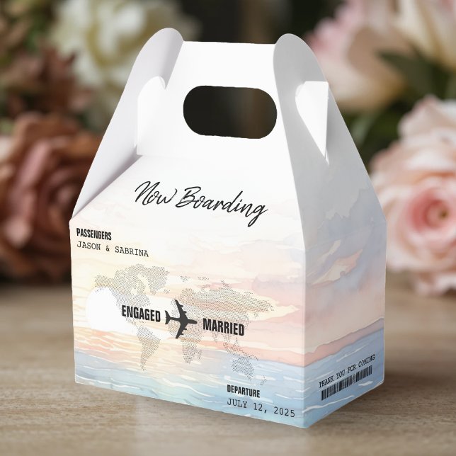 Boarding Pass Ocean Sunset Destination Wedding Favor Boxes (Boarding Pass Ocean Sunset Destination Wedding Favor Boxes
)