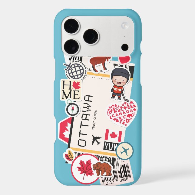 BOARDING PASS OTTAWA CANADA iPhone CASE (Back)