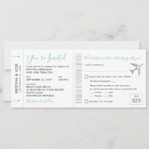 Boarding Pass Plane Ticket All-In-One Invitation