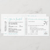 Boarding Pass Plane Ticket All-In-One Invitation (Front/Back)