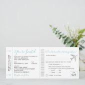 Boarding Pass Plane Ticket All-In-One Invitation (Standing Front)