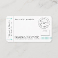 Boarding Pass Plane Ticket Place Card Mini Menu