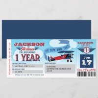 Boarding Pass, Plane Ticket, Time Flies, 1st Invit