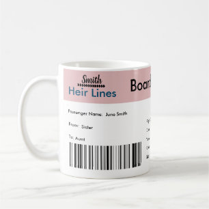 Boarding Pass Pregnancy/Adoption Announcement Mug
