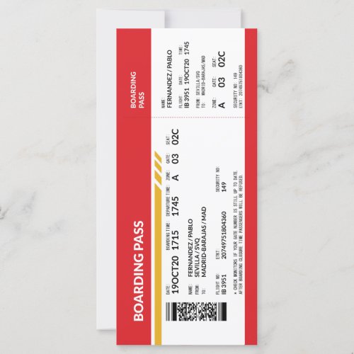 Boarding Pass _ Red