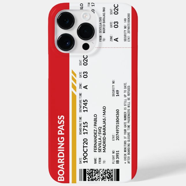 Boarding Pass - Red Case-Mate iPhone Case