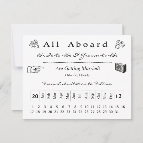 Boarding Pass Save the Date