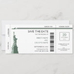 Boarding Pass Save The Date Invitations at Zazzle