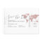 Boarding Pass Save the Date Pink Map Ticket