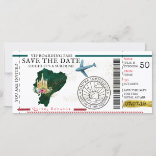 Boarding Pass Surprise Destination Birthday