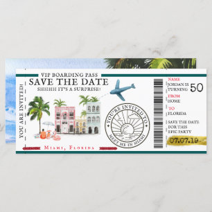 Boarding Pass Surprise Destination Birthday