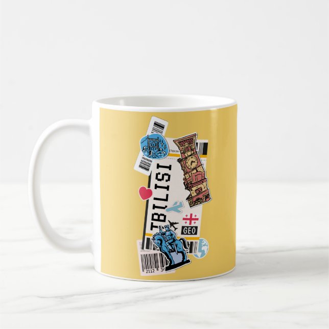 BOARDING PASS TBLISI GEORGIA COFFEE MUG (Left)