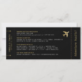 Boarding Pass Ticket Photo Wedding Save the Date  (Back)