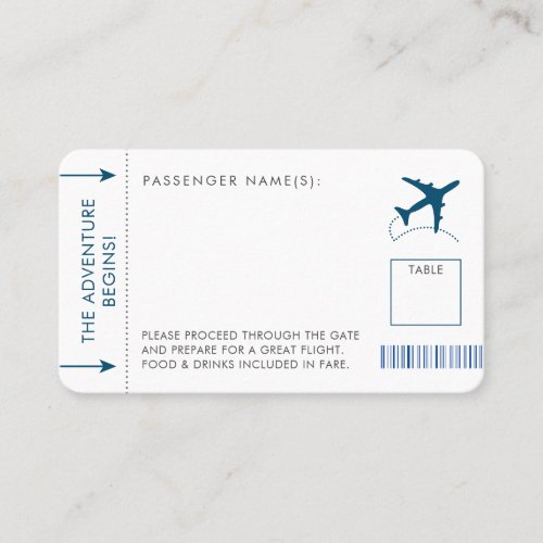 Boarding Pass Ticket Style Place Card _ Any Event