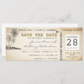 boarding pass tickets for save the date (Front/Back)