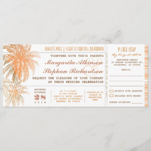 boarding pass tickets wedding invites with RSVP