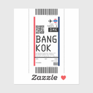 Boarding pass to Bangkok (DMK) Sticker