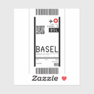Boarding pass to Basel (BSL) Sticker