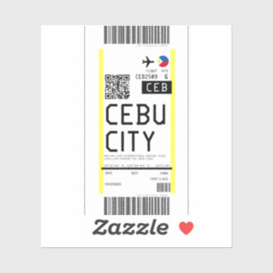 Boarding pass to Cebu City (CEB) Sticker