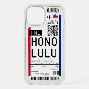 Boarding pass to Honolulu (HNL) Custom Name case