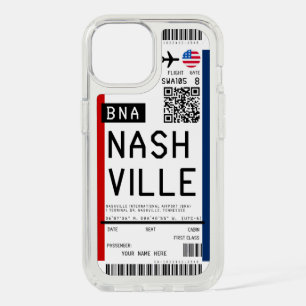 Boarding pass to Nashville (BNA) Custom Name case