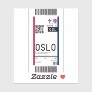 Boarding pass to Oslo (OSL) Sticker