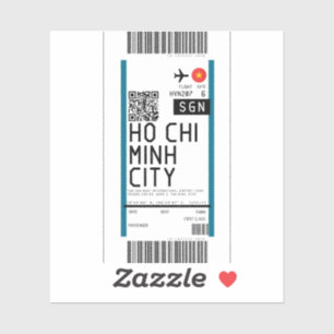 Boarding pass to Sagon (SGN) Sticker