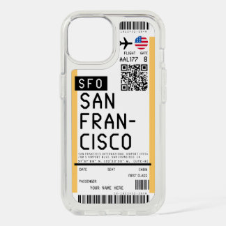 Boarding pass to San Francisco Custom Name case