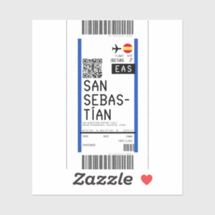 Boarding pass to San Sebastian (EAS) Sticker