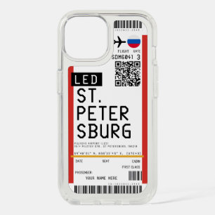 Boarding pass to St. Petersburg Custom Name Case
