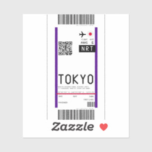 Boarding pass to Toyko (NRT) Sticker