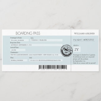 Boarding Pass (Today's Best Award) Invitation