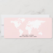 Boarding Pass Travel Modern Pink Girl Baby Shower Invitation (Back)