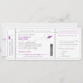 Boarding Pass Travel Ticket Wedding Invitation (Front)